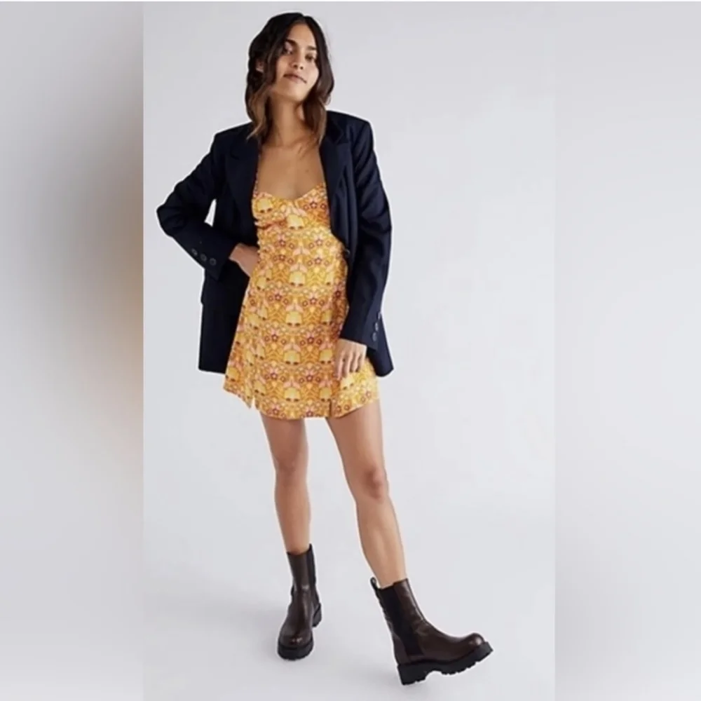 Free people Sasha printed mini dress small - Picture 2 of 12